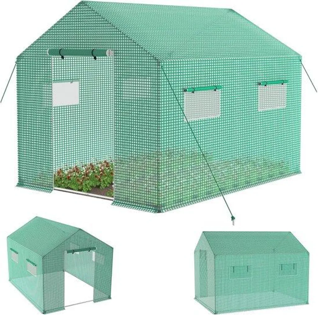 Garage tunnel pour hivernage outils et moto 3x2x2m bâche et socle acier
