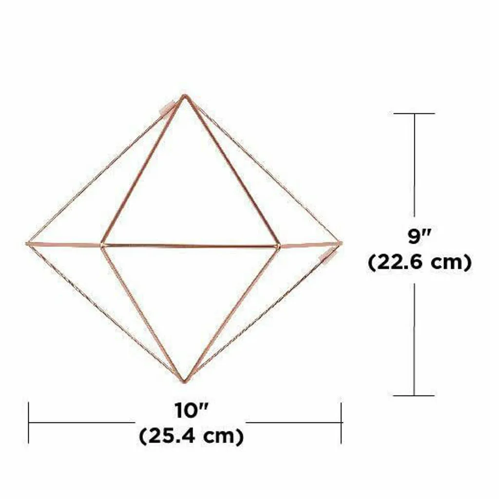 Décoration Murale Métal Design Géométrique Cuivre Umbra Prisma Lot de 3