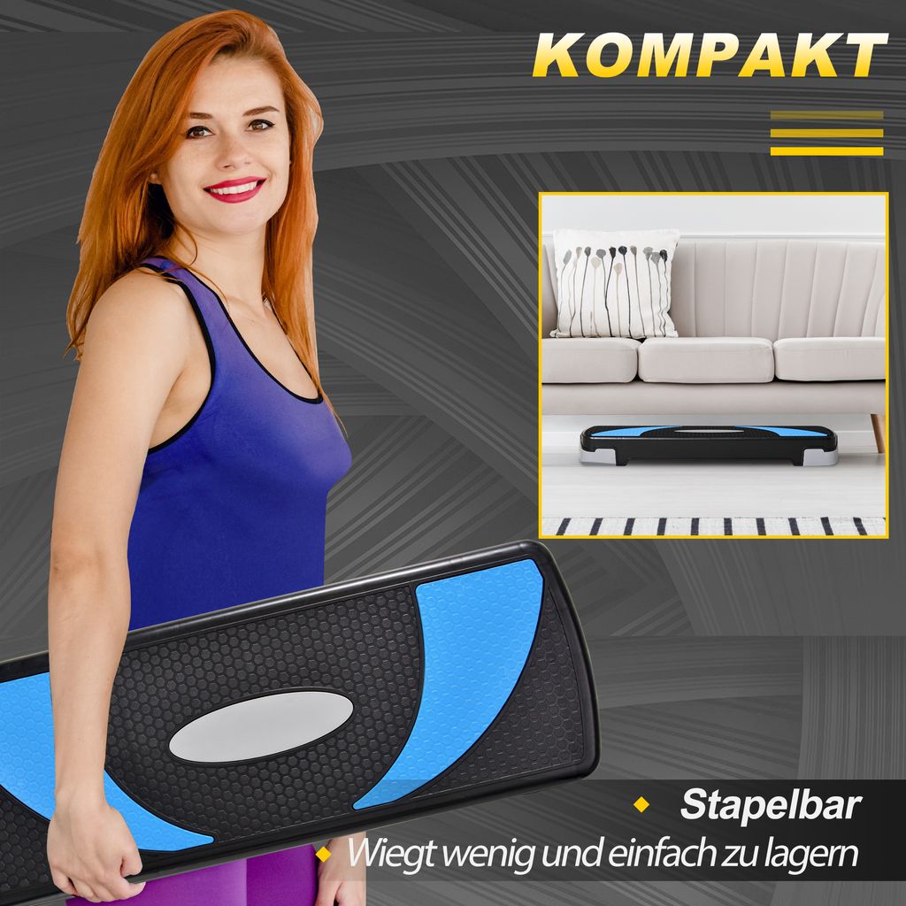 HOMCOM Stepping board aeróbny stepper výškovo nastaviteľný Obrázok produktu 7