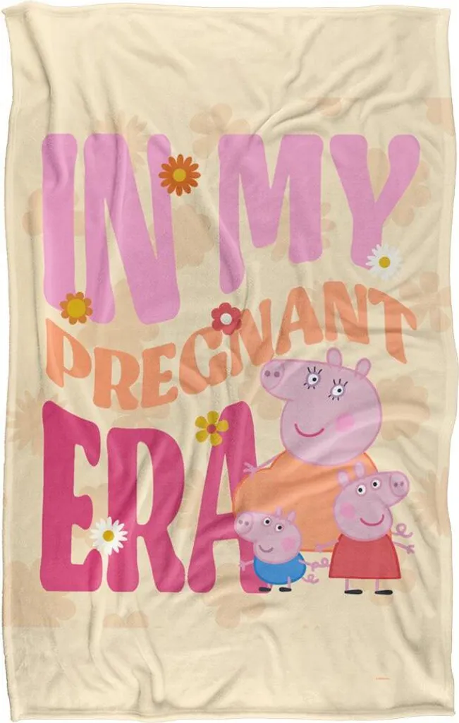 Couverture Peppa Pig Pregnant Era TV19294 Blanche Taille Unique Douce