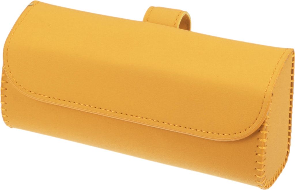 Auto-Sonnenbrillenetui Magnetische Universelle Auto-Sonnenblende Brillenhalter Aufbewahrungsbox Leder Gelb 17x7,5cm 1 Stück