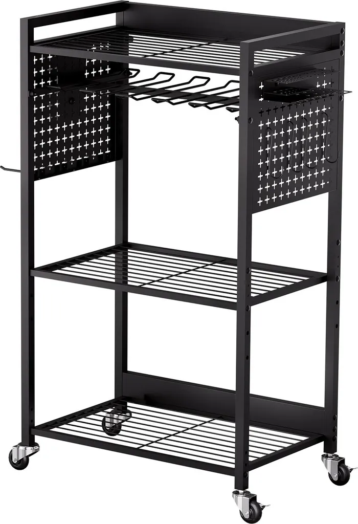 SucceBuy Chariot à outils 68kg - Chariot d'atelier robuste à 4 niveaux