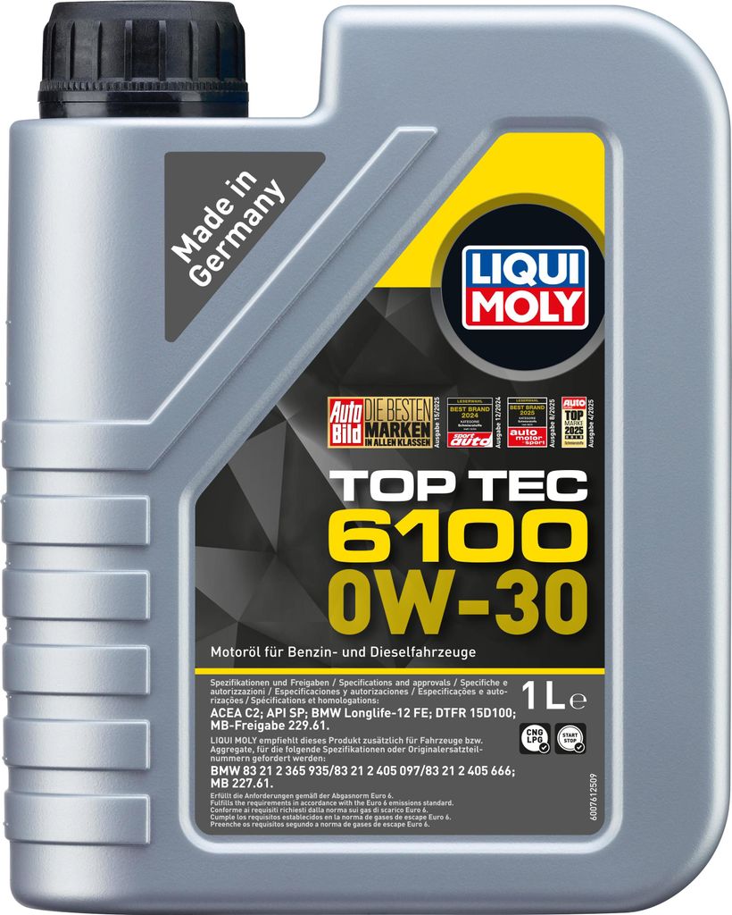 LIQUI MOLY Top Tec 6100 für 0W-30 1 Liter Motoröl Motorenöl Produktbild 