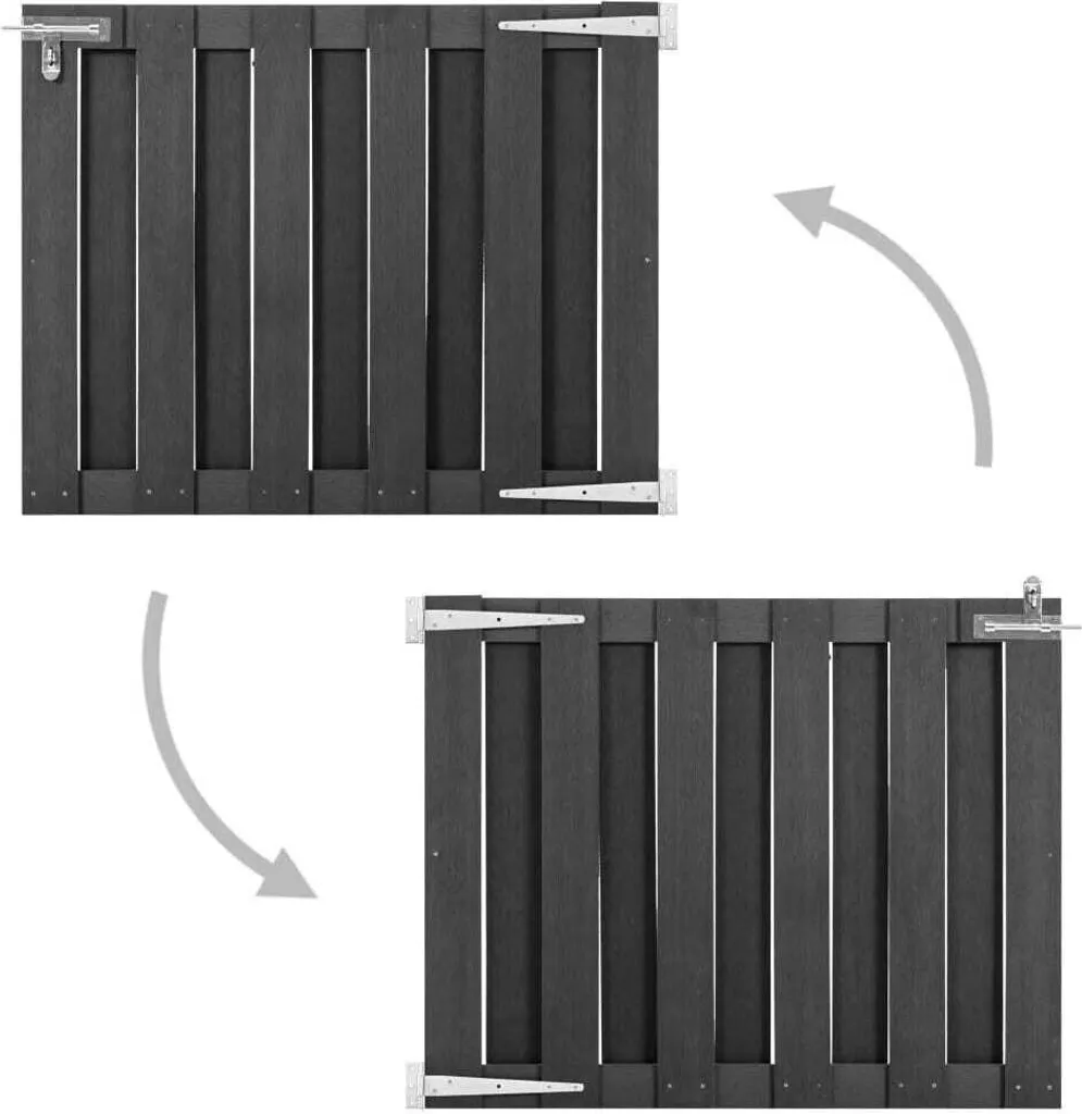 Portail de jardin WPC gris pour remplacer un vieux portillon bois