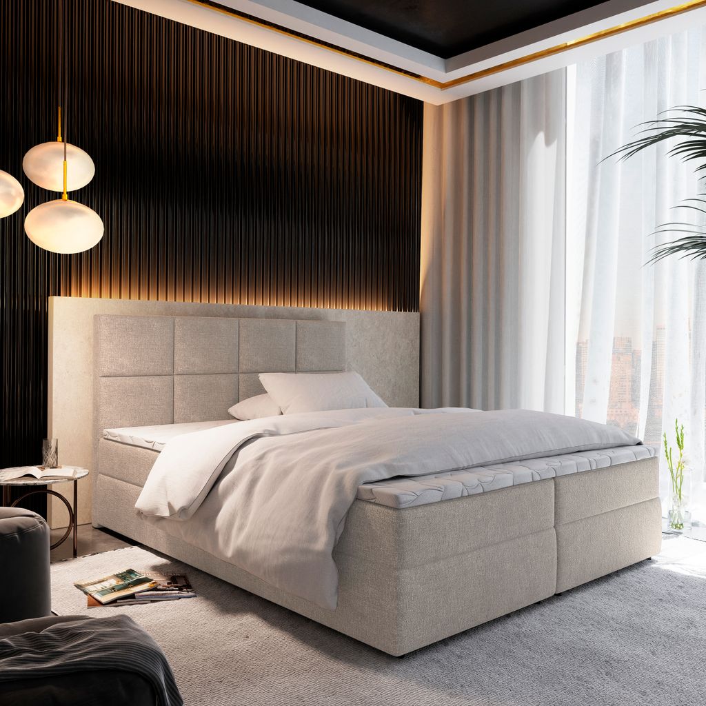 Masseno Boxspringbett LENA 160x200 cm Komplett-Set mit Produktbild 