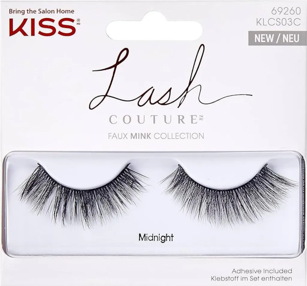 Faux cils aspect vison Midnight Black KISS : volume et douceur 3D