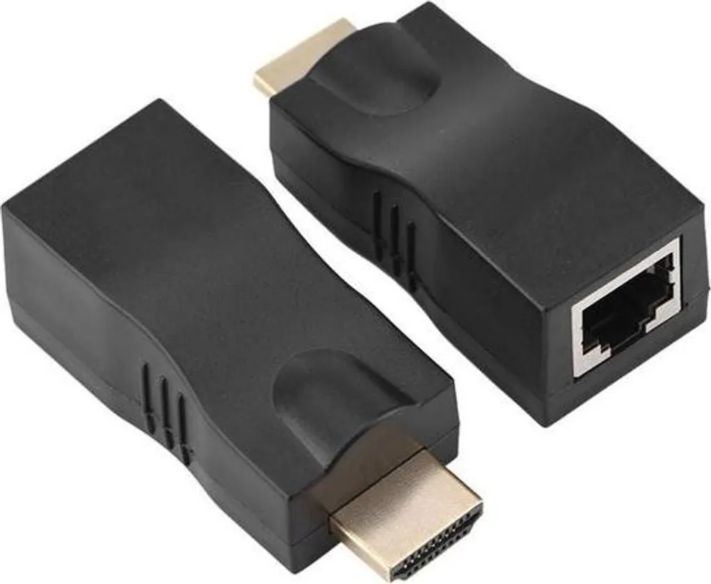 Répéteur de Signal HDMI sur Câble Réseau Ethernet Catégorie 6 Noir 30m