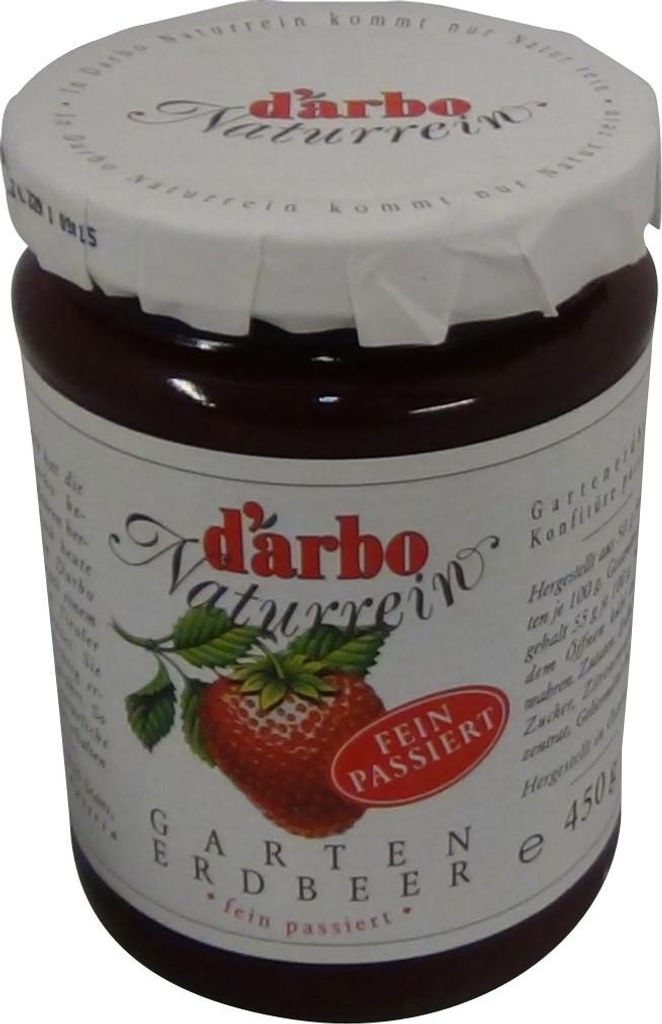 Darbo Garten Erdbeeren Konfitüre Naturrein fein passiert Produktbild 