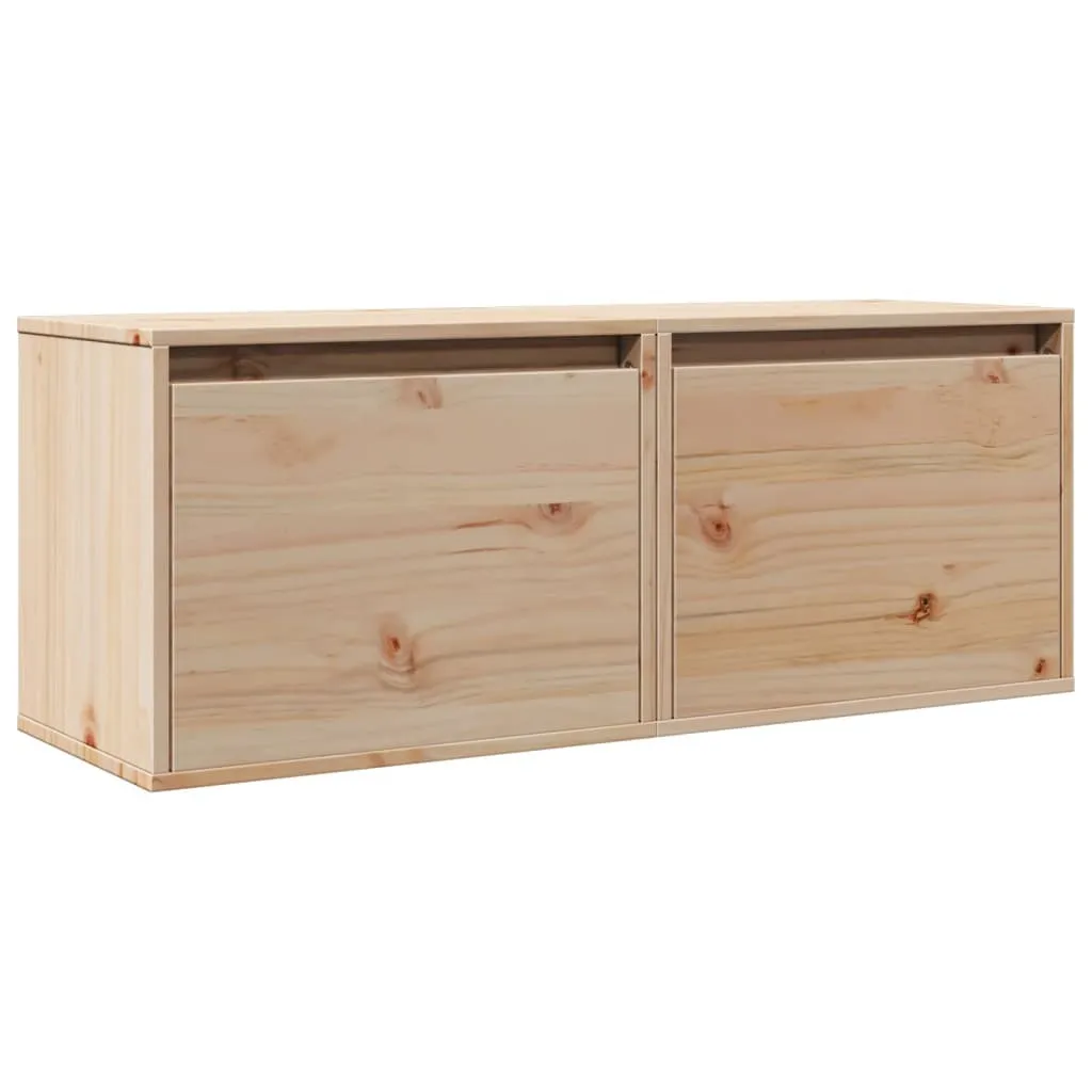 vidaXL 2x Armadietti a Muro in Legno di Pino - 45x30x35 cm