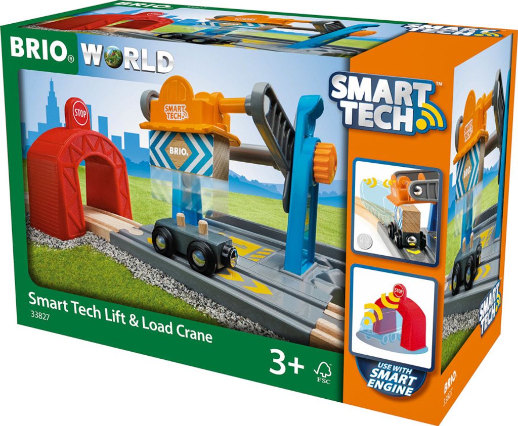 BRIO Bahn 33827 - Smart Tech Verladekran Produktbild 