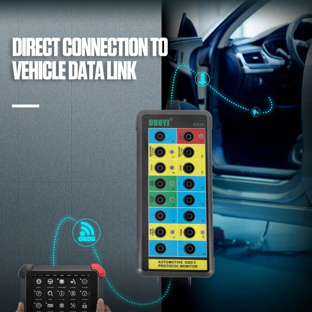 Analyseur Can-Bus OBDII Boîtier de Dérivation LED avec Câble 16 Broches - 3