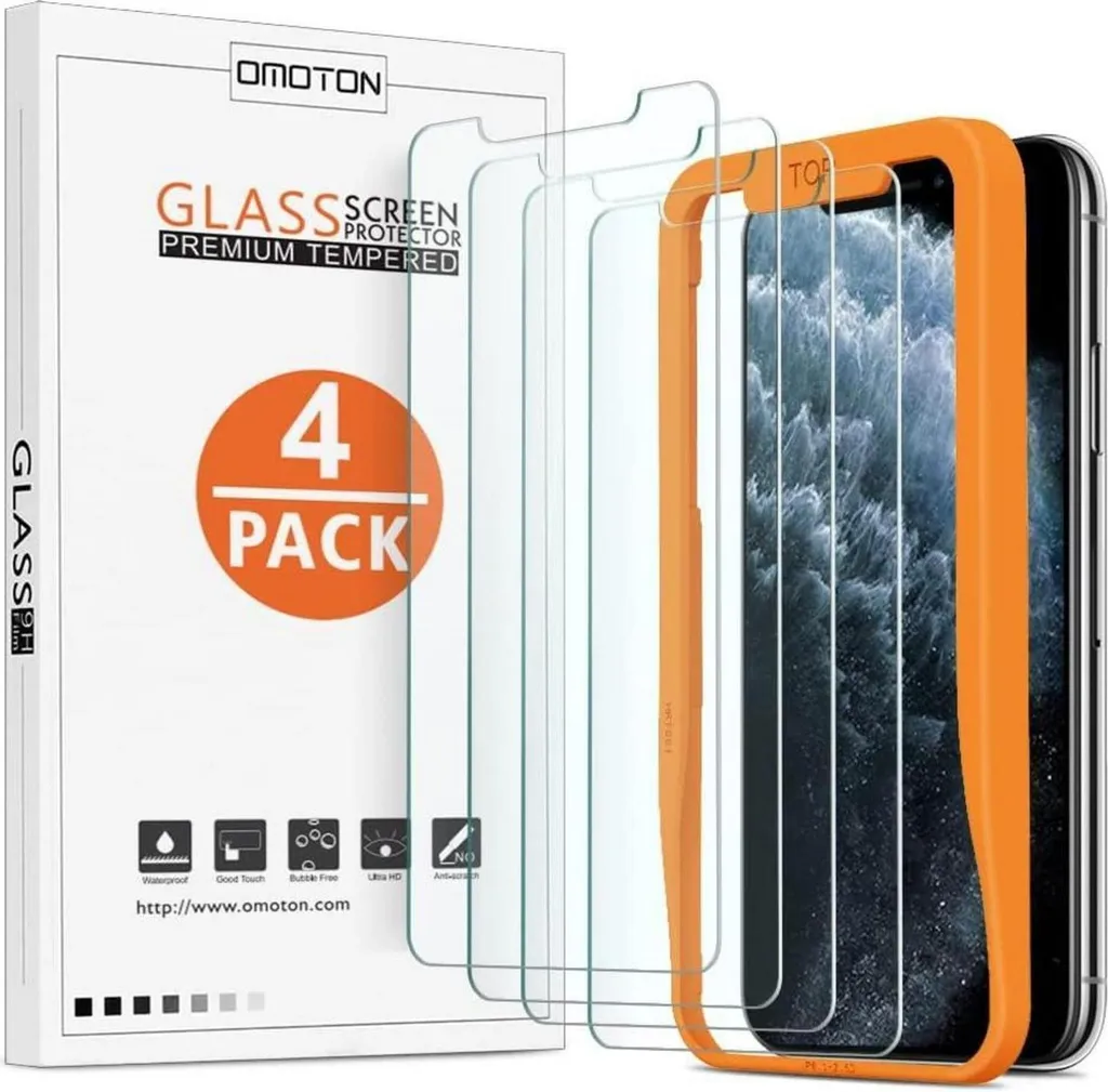 Verre trempé iPhone 11 Pro/XS/X - Lot de 4 films protection écran 9H