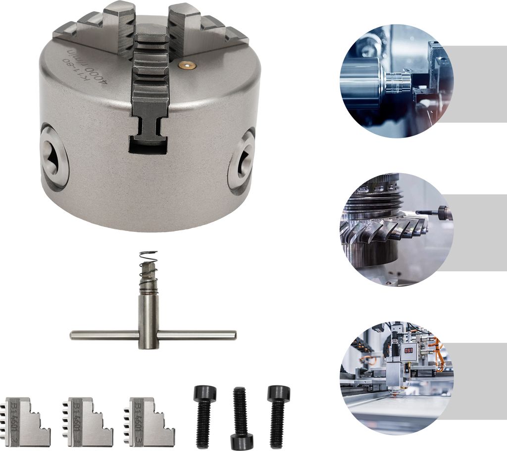 Mandrin de précision à 3 mors Mandrin à 3 mors pour tour, Image du produit 