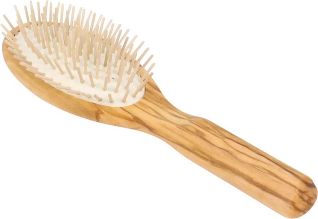 Holzhaarbürste oval mit Hainbuchenholzstiften 21,5 cm