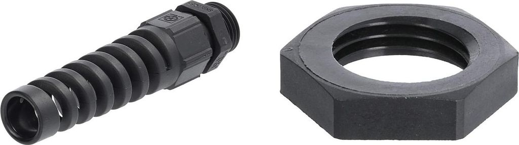 LAPP Verschraubung mit Biegeschutz und Gegenmutter M16x1,5 Polyamid (PA) Gewindelänge 8,0mm - 1 Stück