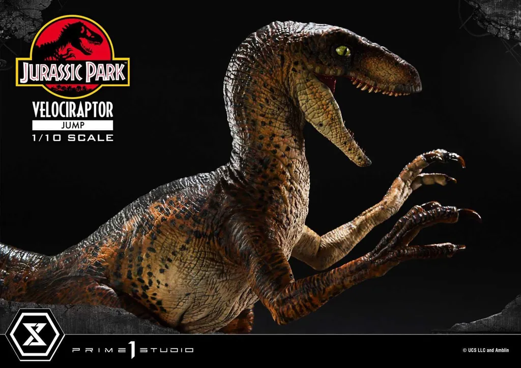 Statue Velociraptor deco geek pour vitrine Jurassic Park 1/10 21cm - 10
