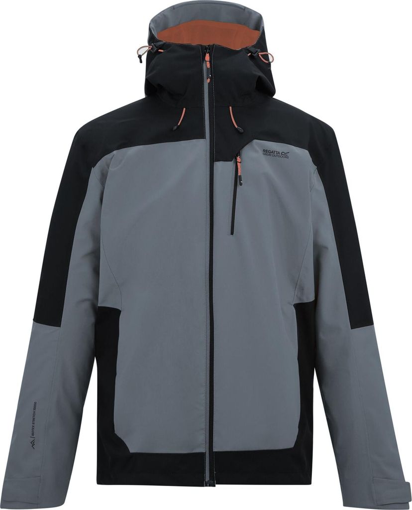 Regatta - "Highton IV" Jacke, wasserfest für Herren RG11510 (S) (Sturmgrau/Schwarz)