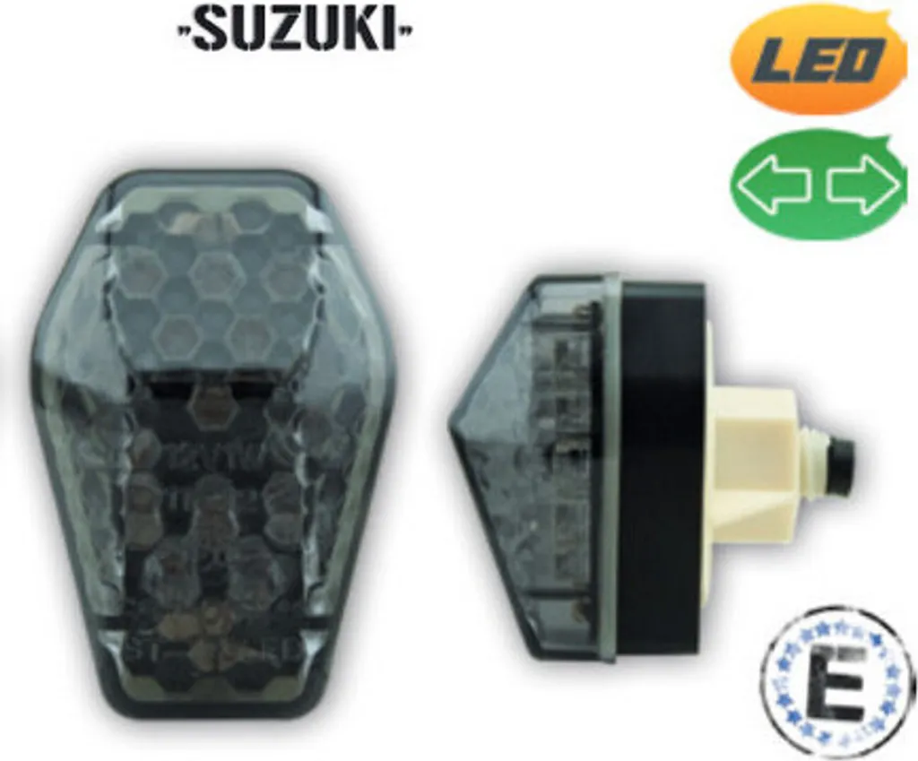 Clignotant d'habillage LED teinté pour moto Suzuki - Paire de feux