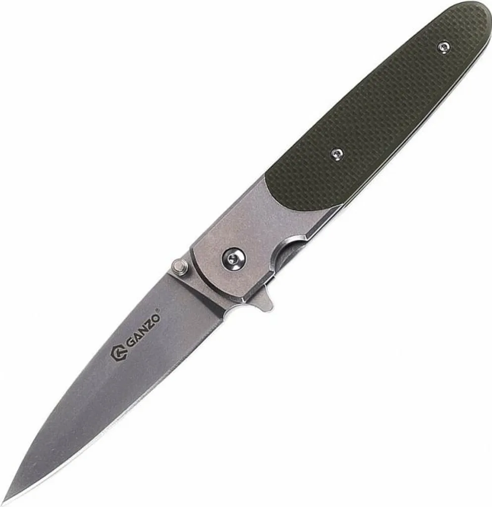 Couteau de poche solide Ganzo G743-2-GR pour bricolage et usage intensif