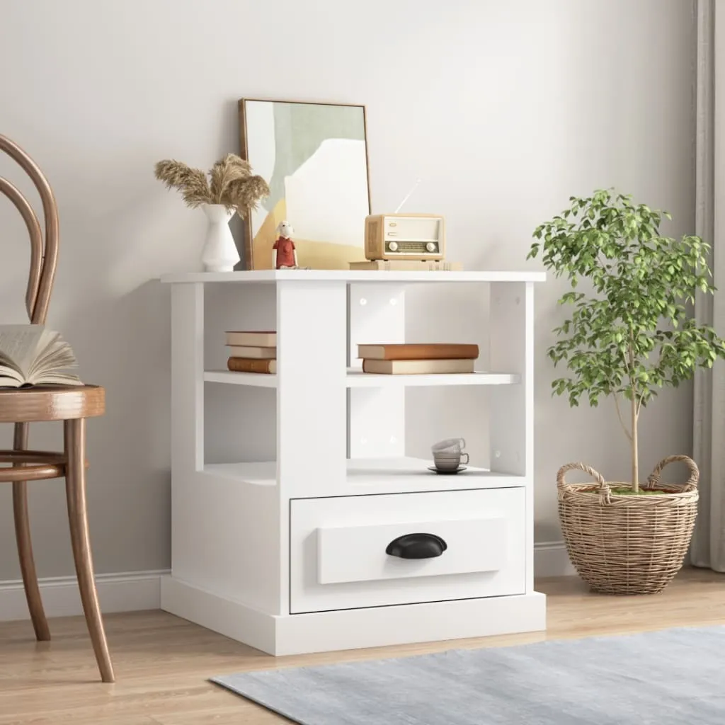 Tavolino Ausiliario Bianco 50x50x60 cm The Living Store | Arredo Living