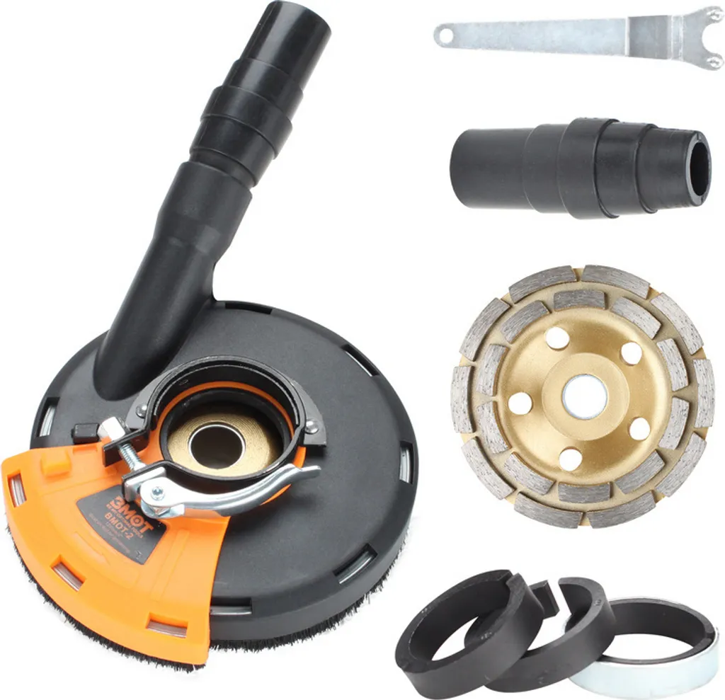 Embout d'aspiration Universel 125mm avec Brosse pour Meuleuse d'Angle