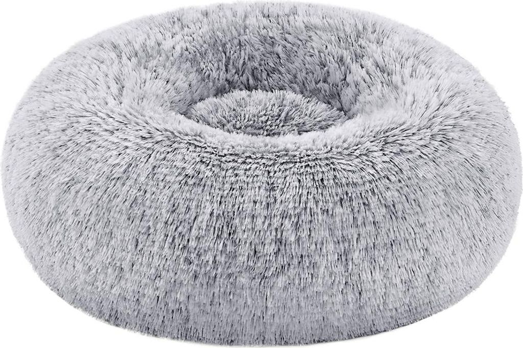 Flauschiges und waschbares Hundebett in Ombré-Grau