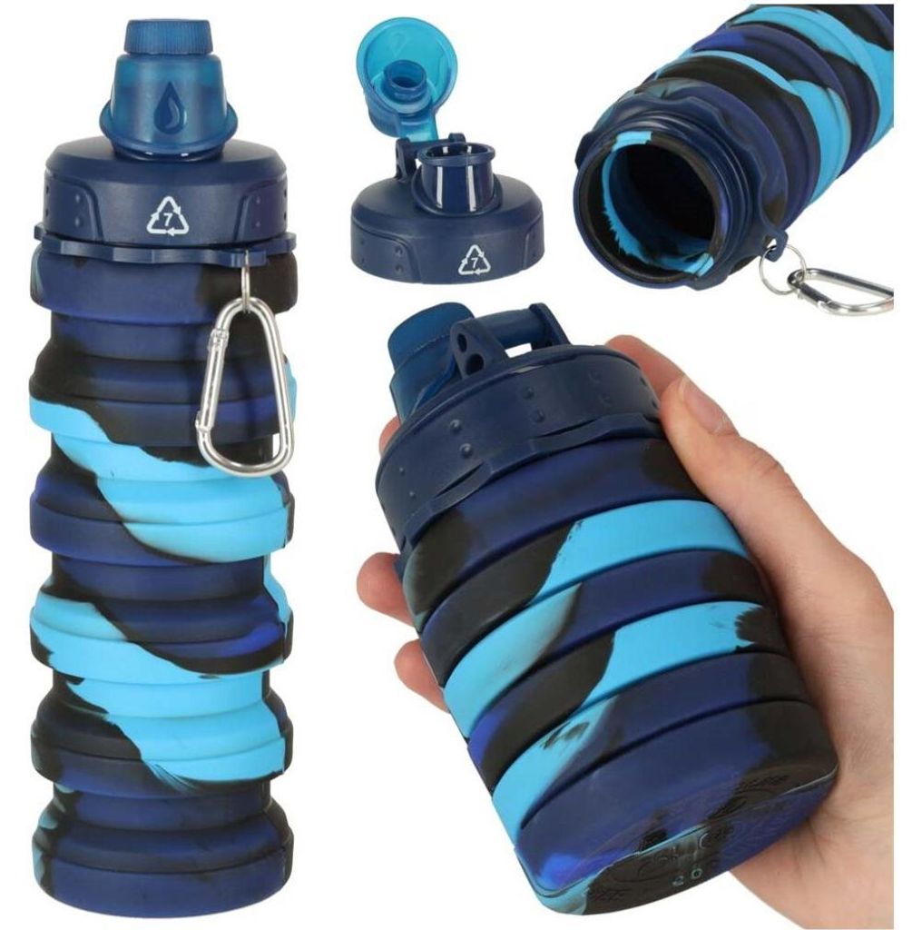 KIK KX3070 Skládací láhev pro děti, 500 ml, modrá Obrázok produktu 