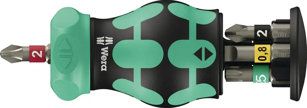 Wera Portabit KK Magazzino Stubby RA 2 - Kit Cricchetto Professionale 6 Pezzi