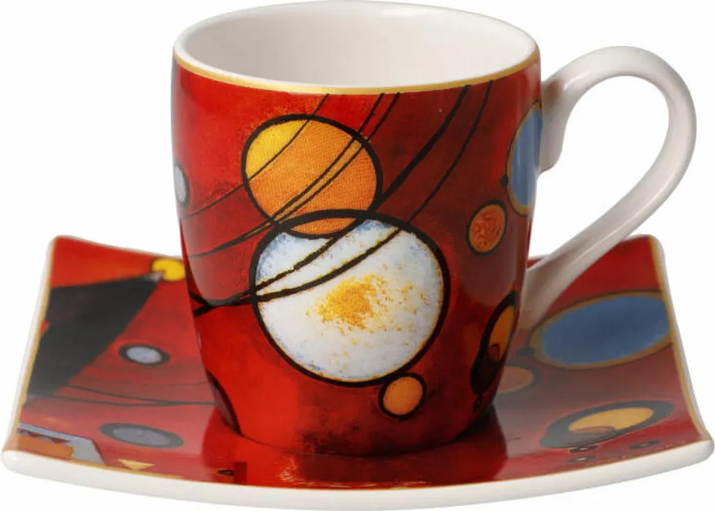 Regalo Unico: Tazzina Espresso Kandinsky Goebel Schweres Rot - Artis Orbis