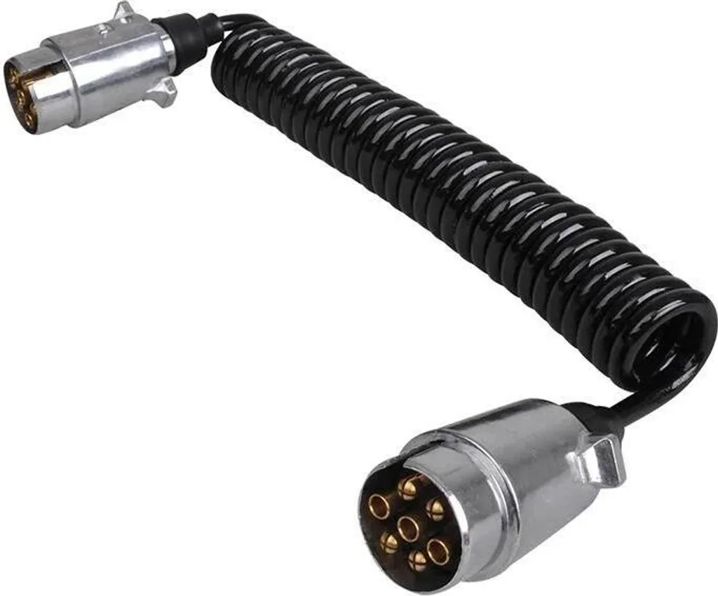 Cavo Spiralato Rimorchio 7 Poli Metallo 3.5M Estensibile Professionale