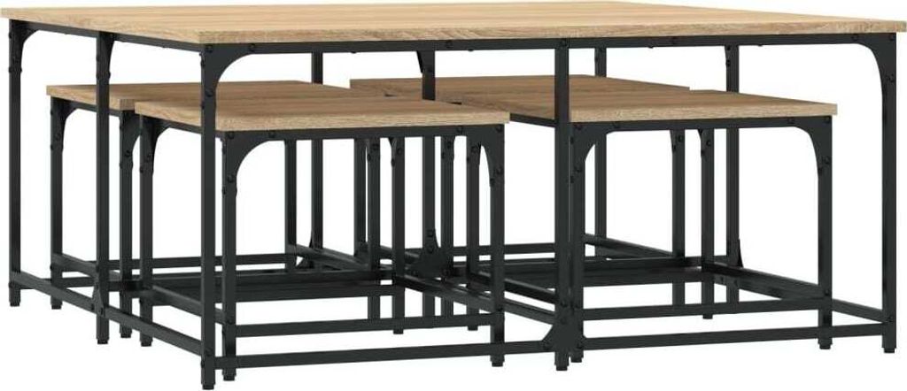 vidaXL Satztische 5 Stk. Sonoma-Eiche Holzwerkstoff