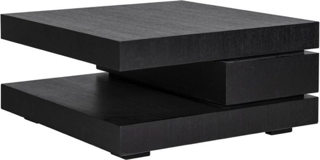 Casa Padrino Luxus Couchtisch Schwarz 90 x 90 x H. 42 cm - Quadratischer Massivholz Wohnzimmertisch - Wohnzimmer Möbel - Luxus Möbel - Luxus Einr...