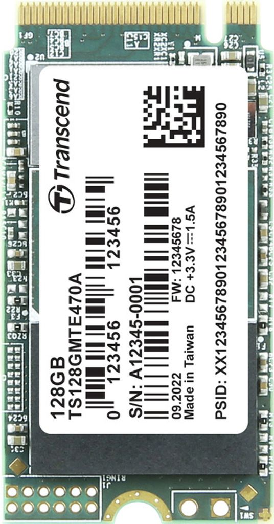 Transcend MTE470A 128 GB Interne M.2 PCIe NVMe SSD 2242 PCIe NVMe 3.0 x4 Industrial TS128GMTE470A