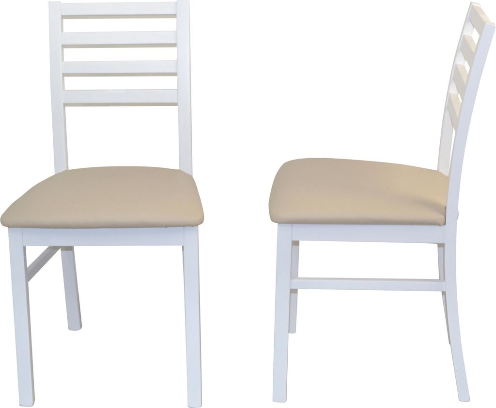 5tlg. Tischgruppe inklusive Esstisch und vier Massivholzstühlen