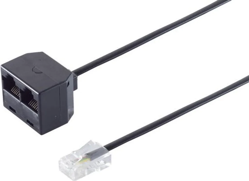 Doubleur de Prise Téléphone RJ11 6/4 - Répartiteur Western Mâle Femelle