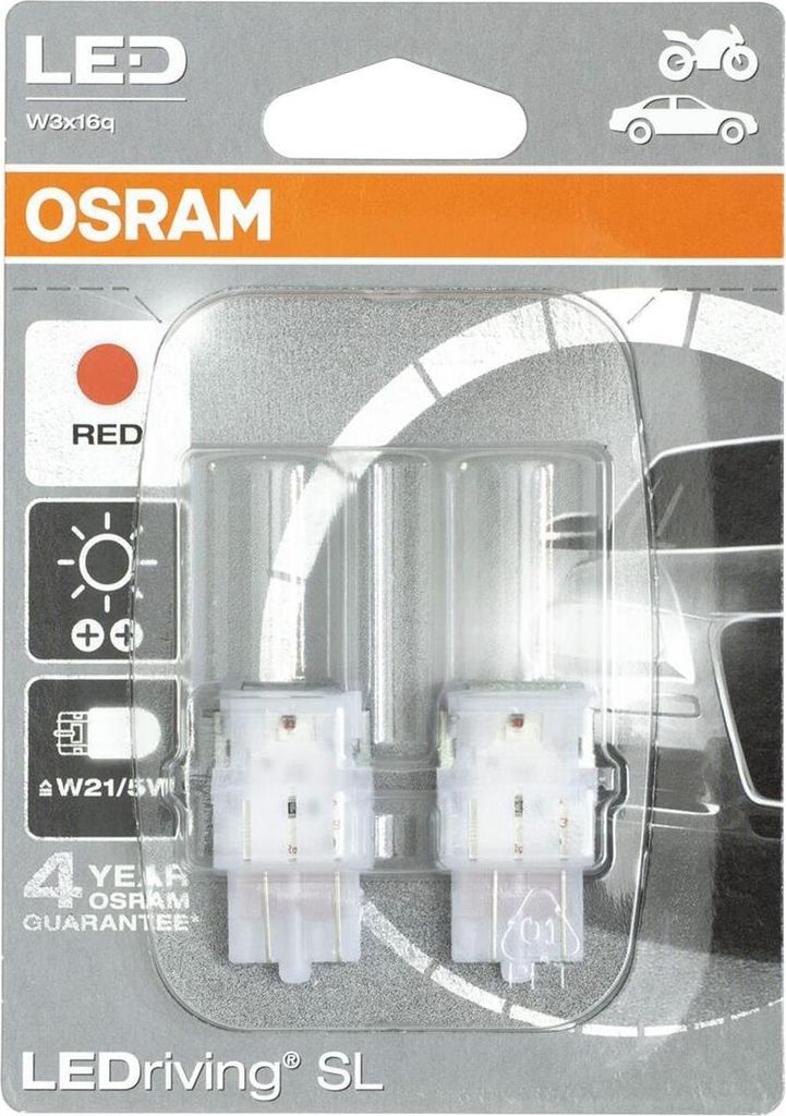 OSRAM LED Retrofit W21/5W 7716R ▶ Rot Bremslicht  E- (2 Produktbild 