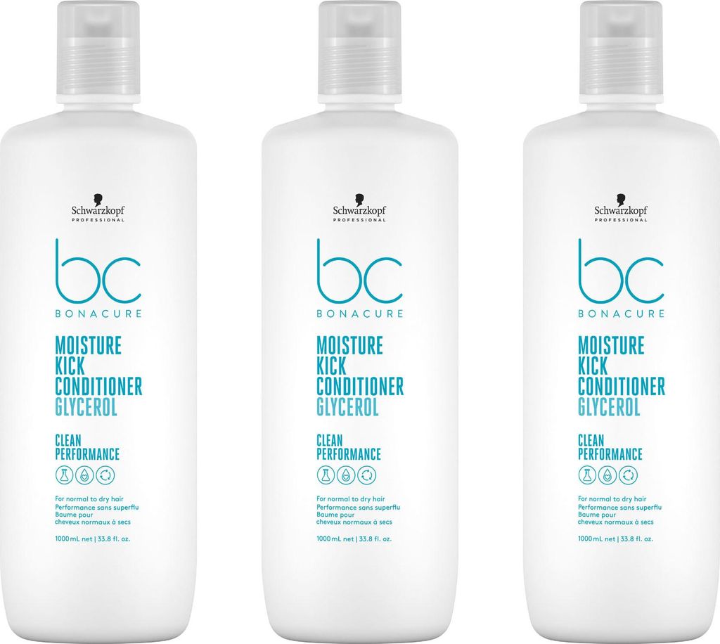 BC Bonacure Moisture Kick Conditioner 3x1000 ml