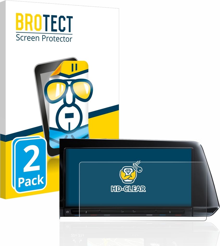 2x Für Volkswagen Golf 8 2020 Discover Pro 10" 2020 Schutzfolie BROTECT Displayschutz Display Schutz Folie Klar Transparent