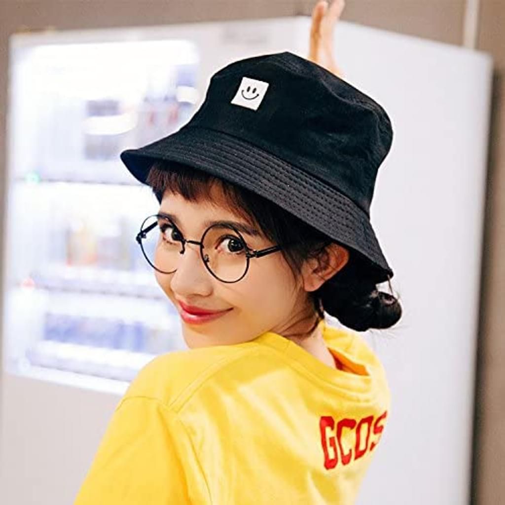Doppelseitig Bucket Hat Herren Damen, Fischerhut Schwarz Produktbild 5