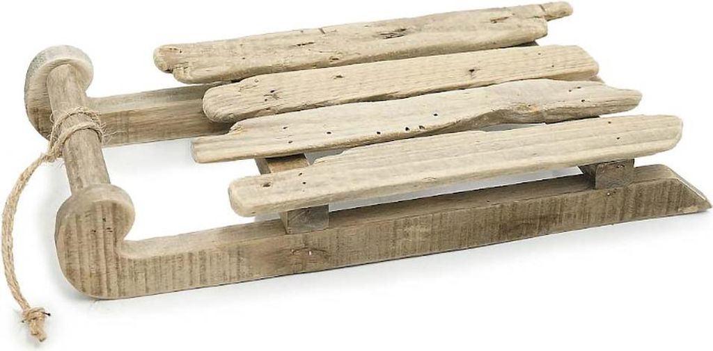 Deko Holzschlitten 34x16x5cm