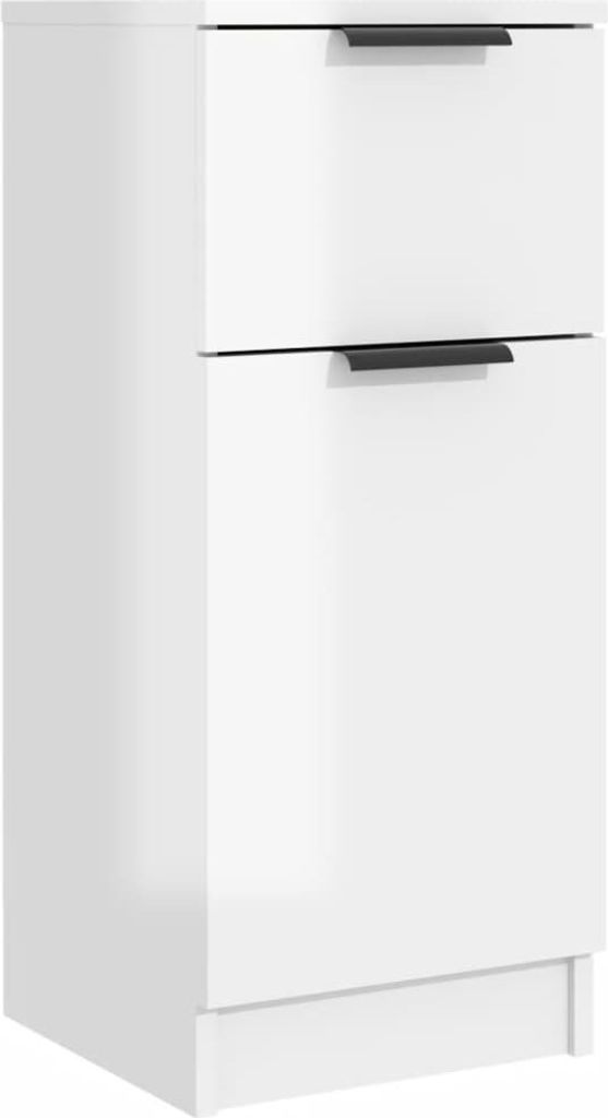 Kredens biały wysoki połysk 30x30x70 cm materiał Zdjęcie produktu 1