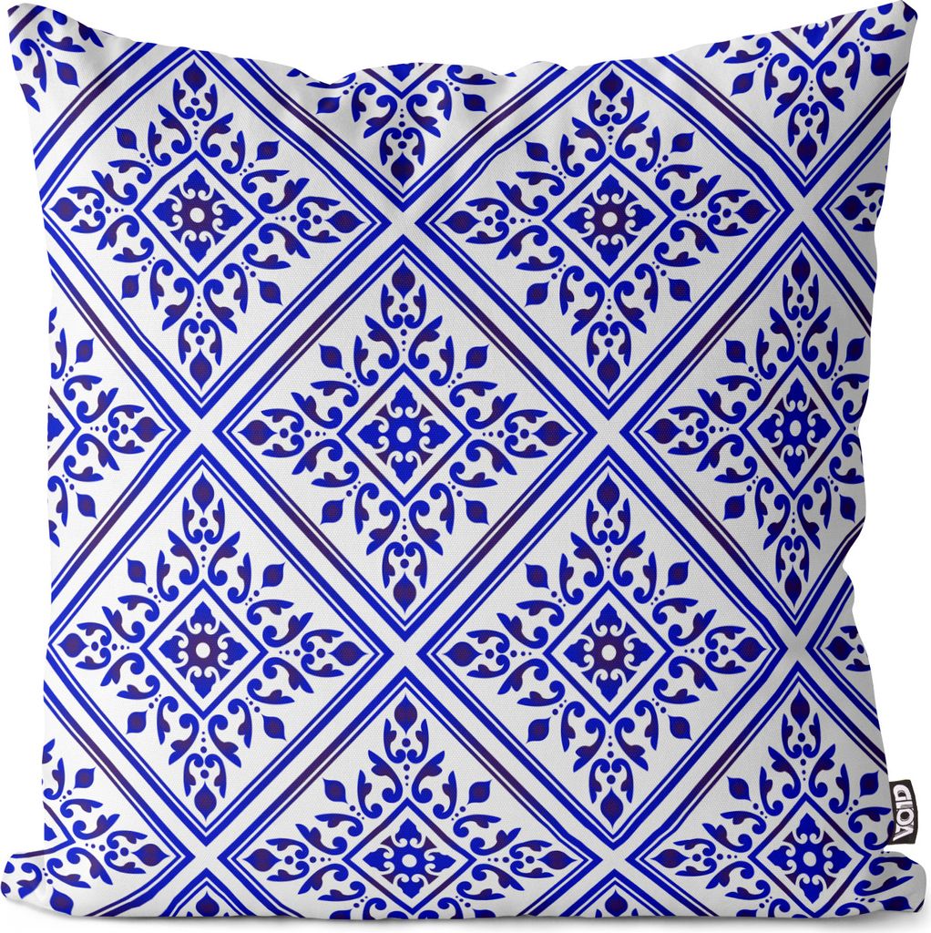VOID Klassisch blaues Muster Kissenbezug Kissenhülle Sofakissen Kissen Deko Outdoor-Kissen Dekokissen