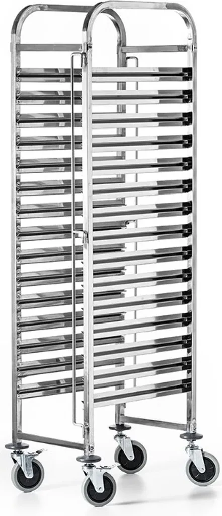 Échelle de cuisine mobile 15 niveaux GN pour plateaux et bacs inox