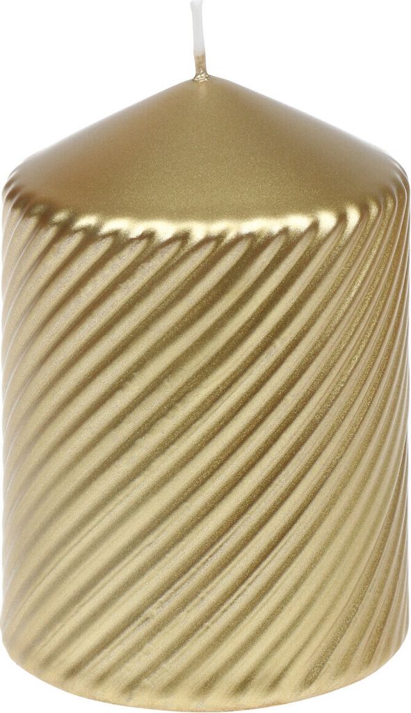 Weihnachtskerzen Stumpenkerze "Brissago" Gold 100/66 mm
