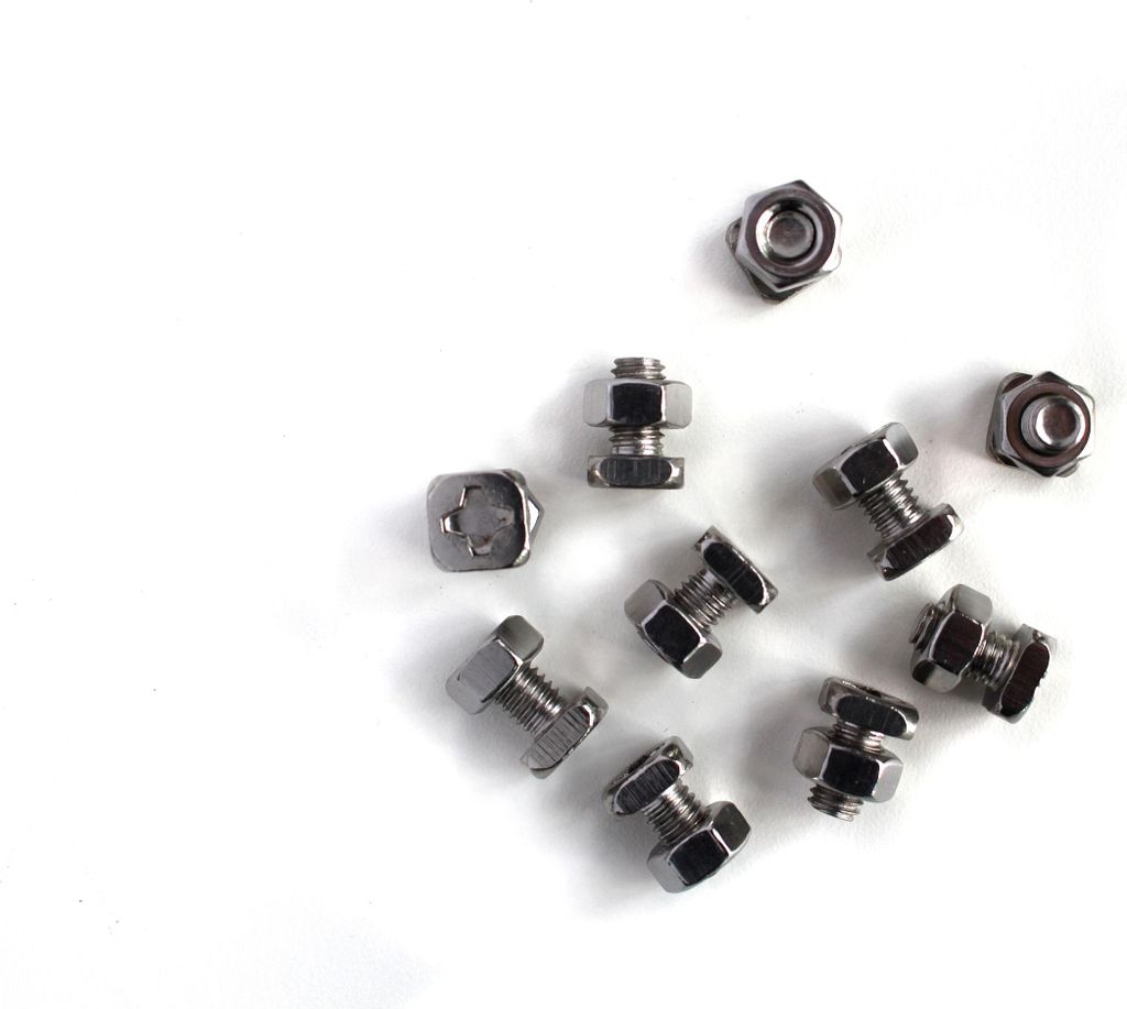 Schrauben- und Mutternsatz, Stahl, normal,10 St.