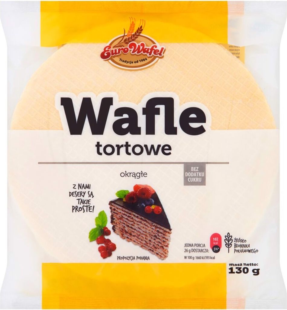 Kulaté dortové oplatky Eurowafel 130 G Obrázek produktu 