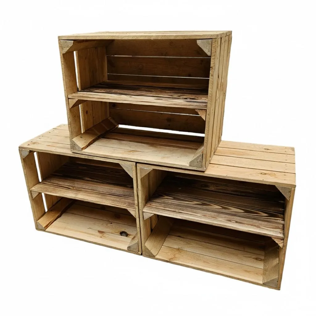 Caisse en bois pour étagère - Ensemble de rangement modulable Teramico
