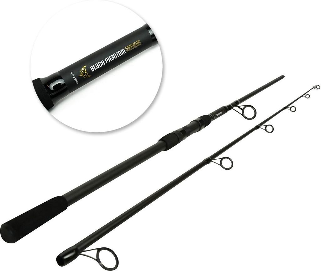 Schwarze Phantom Hybrid Karpfenrute 10Ft 3.00lbs - Produktbild 