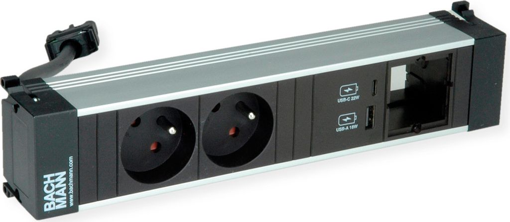 Bachmann Power Frame M 2Xute 1Xcm 1Xusb A/C 22W 0,2M Gst18