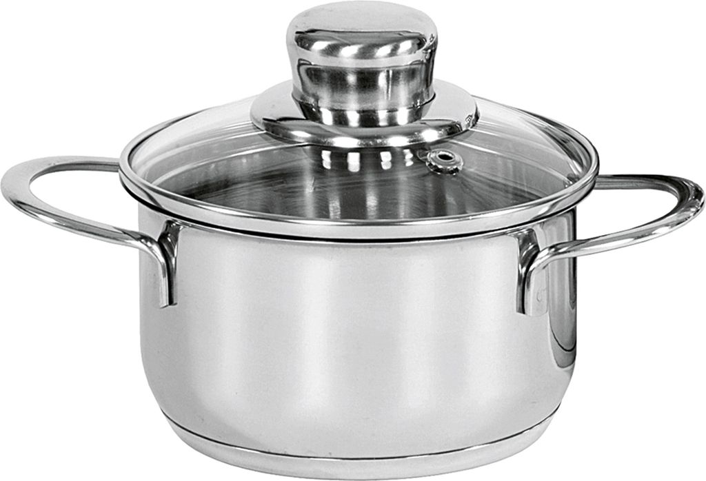 KARL KRÜGER Bratentopf Saturn mit Glasdeckel 0,5 l Ø12cm Produktbild 